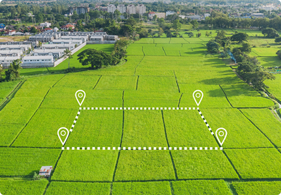 Aerial view of property
